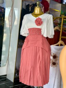 Ladies dress with beads