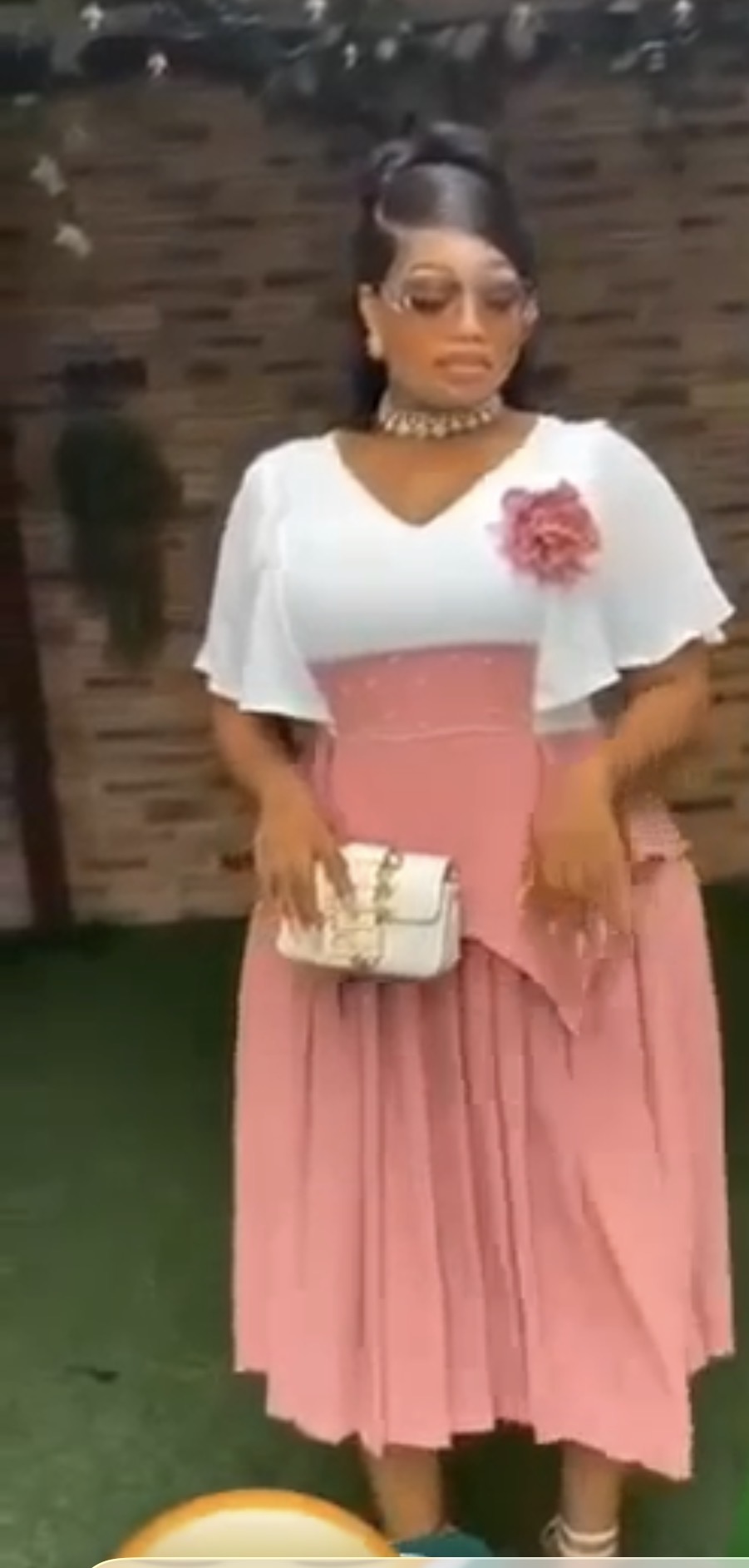 Ladies dress with beads