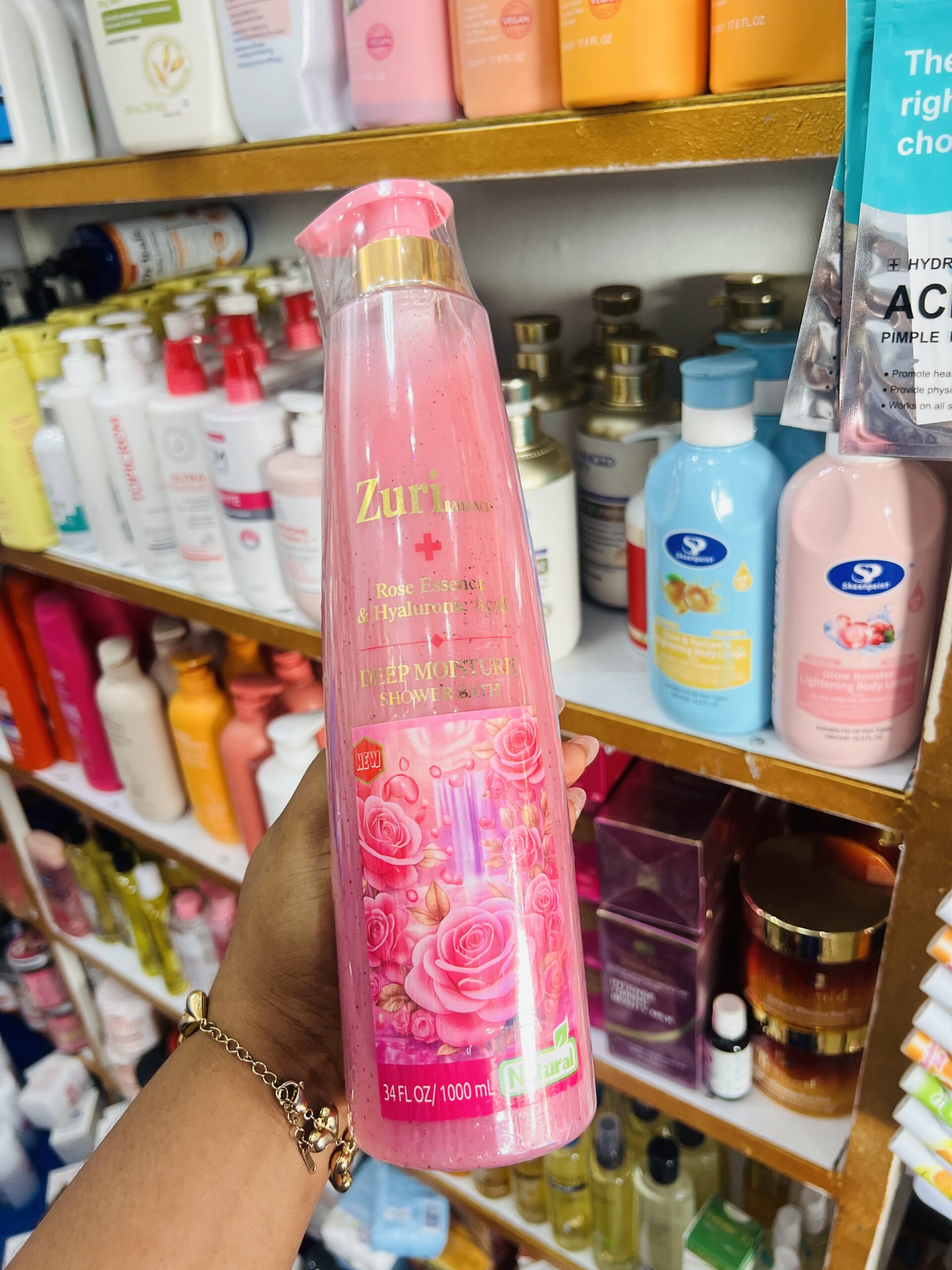 Zuri rose essence shower gel